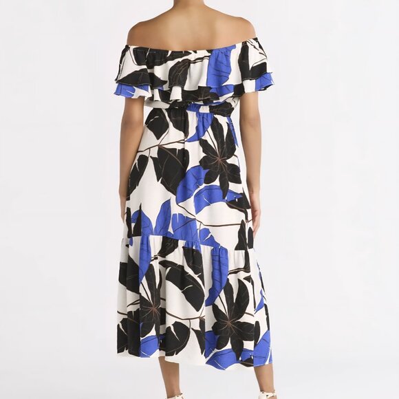 SOFIA by Sofia Vergara Women's Off Shoulder Maxi Dress Above Ankle Length - Picture 2 of 7